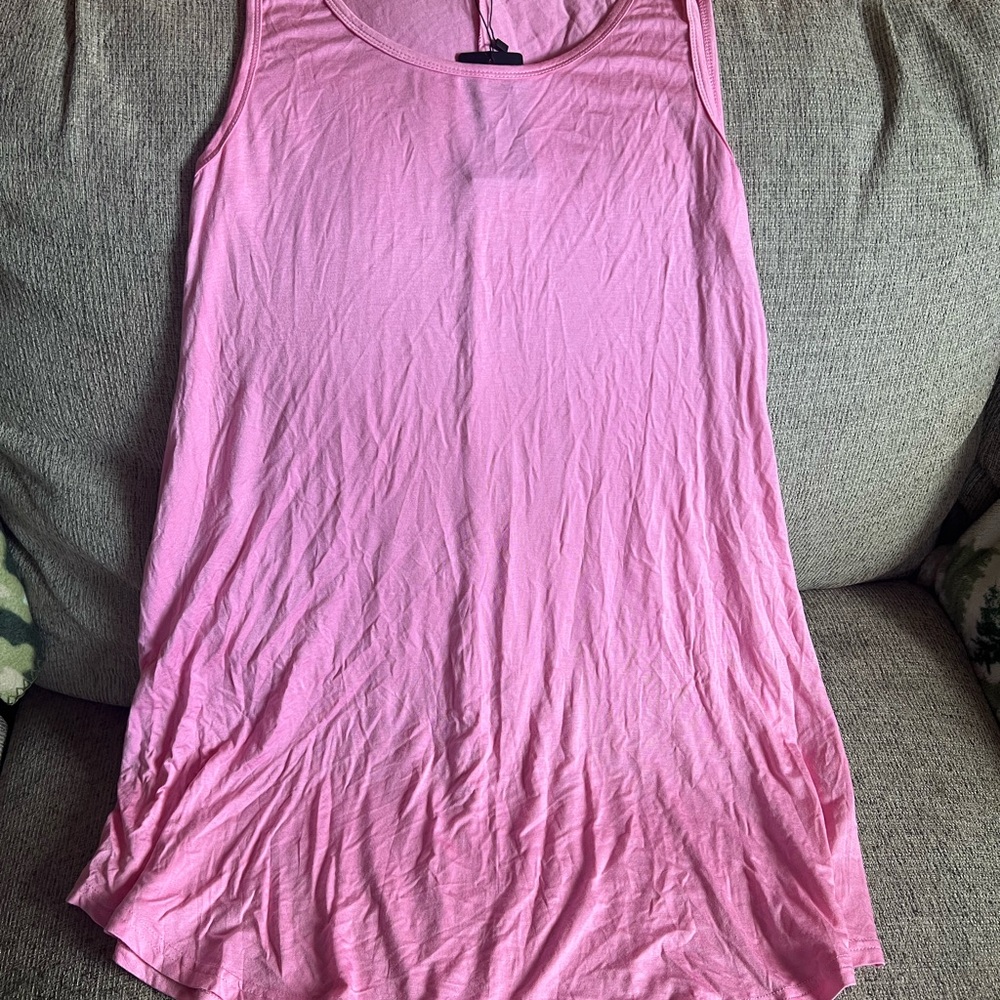 Elegant Pink Sleeveless Tank Top